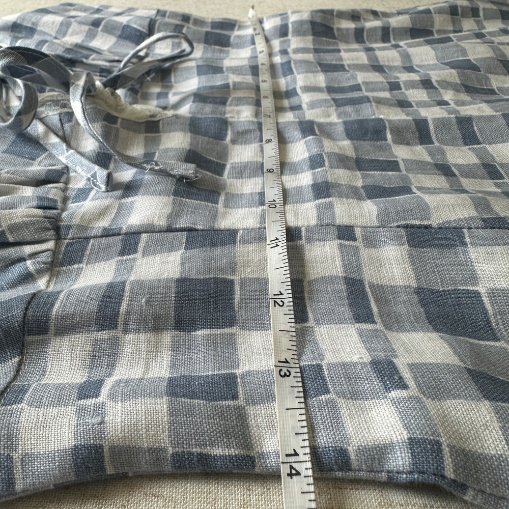 Reformation Reia Linen Mini Dress Jodie | Blue Gingham 4 - Picture 10 of 11